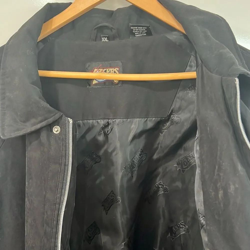 Vintage 90s Philadelphia 76ers‎ NBA Coach Jacket XXL